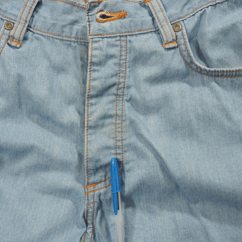 Gustin Jeans Mens 37 Blue Selvedge Straight Fit Lightweight Denim Button Fly - Picture 6 of 16